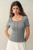 Mia Short Sleeve Knit Cardigan