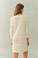Nelly Round Neck Dress in Cotton Knit