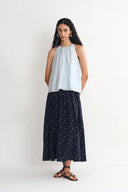 Nora Polka Dot Skirt in Linen Blend Ma3