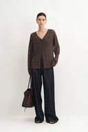 Matthew Reversible Front or Back Sweater in Cashmere Blend Knit