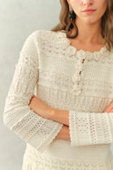 Nelly Round Neck Dress in Cotton Knit