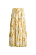 Emery Velvet Maxi Skirt in Burnout Silk Georgette