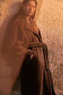 Colette Striped Washed Blue Patch Pocket Jacket and Shorts in Herringbone Denim