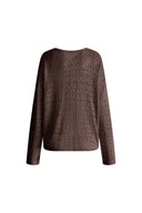 Matthew Reversible Front or Back Sweater in Cashmere Blend Knit