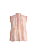Gracia Printed Sleeveless Blouse in Crepe Georgette