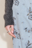 Star Straight Leg Jeans in Beaded Cotton Denim