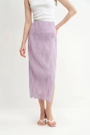 Xyla Midi Skirt in Pleated Lace