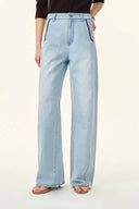 Luna Lantern Sleeve Jacket and Jeans Matching Set in Cotton Denim