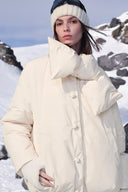 Adrija Water-Repellent Convertible Duck Down Puffer Coat in Lightweight High Density Fabric Mathhew POM CCTV