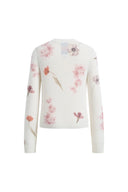 Yuffie Flora Knit Cardigan in Merino-Alpaca with Lyocell