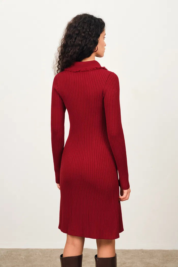 Anja Long Sleeve Dress in Merino Wool Knit