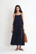 Nora Polka Dot Skirt in Linen Blend Ma3