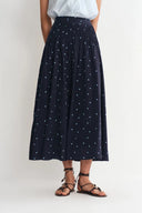Nora Polka Dot Skirt in Linen Blend Matthew