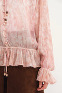 Kelena Flora Print Blouse in Crepe Georgette