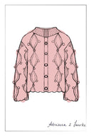 Cassie 3D Pom Pom Cardigan in Merino Wool–Alpaca Blend Knit