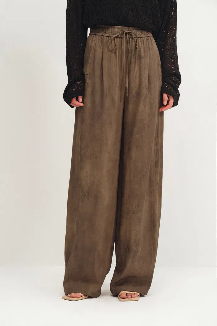 Hermione Lounge Pants in Sand-Washed Viscose