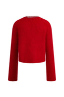 Scarlett Rhinestone Cardigan in Wool Alpaca Knit