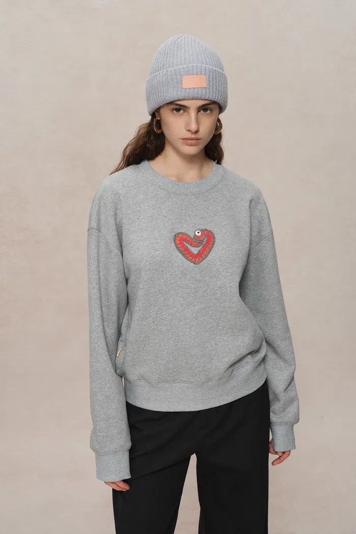 Luna Zodiac Long Sleeve Sweatshirt in Cotton Knit_1