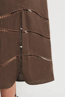 Riley Openwork Embroidery Shirt Dress in Fine Linen