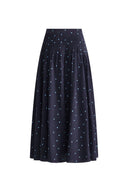 Nora Polka Dot Skirt in Linen Blend