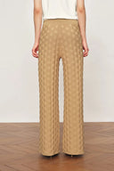 Elowen Textured Wide Leg Pants in Cotton Blend Knit