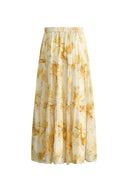 Emery Velvet Maxi Skirt in Burnout Silk Georgette