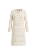 Nelly Round Neck Dress in Cotton Knit