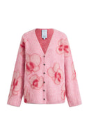 Juliet Orchid Jacquard Cardigan in Alpaca Knit