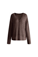 Matthew Reversible Front or Back Sweater in Cashmere Blend Knit