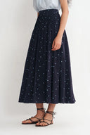 Nora Polka Dot Skirt in Linen Blend Ma3