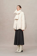 Adrija Water-Repellent Convertible Duck Down Puffer Coat in Lightweight High Density Fabric Mathhew POM CCTV