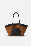 Fab Brera Convertible Tote Bag Large in Full Grain Leather and Suede