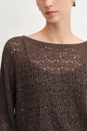 Matthew Reversible Front or Back Sweater in Cashmere Blend Knit