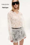 Ethereal Lace Tie-Front Overlay Dress in Custom Lace
