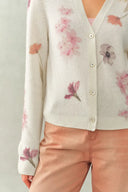 Yuffie Flora Knit Cardigan in Merino-Alpaca with Lyocell