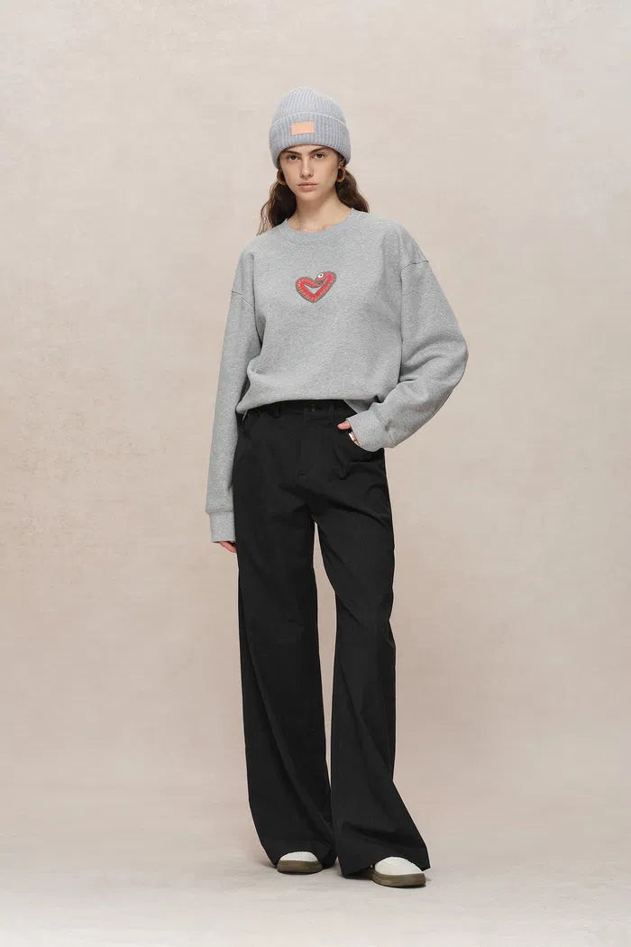 Luna Zodiac Long Sleeve Sweatshirt in Cotton Knit_1