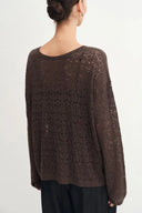 Matthew Reversible Front or Back Sweater in Cashmere Blend Knit