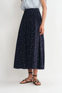 Nora Polka Dot Skirt in Linen Blend