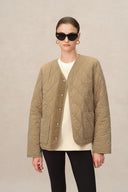 Olivia Cropped Puffer in High-Density Water-Repellent Fabric2
