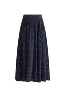 Nora Polka Dot Skirt in Linen Blend Matthew
