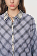 Lia Plaid Layered look Shirt and Shorts Set in Bubble cotton