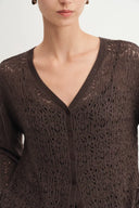 Matthew Reversible Front or Back Sweater in Cashmere Blend Knit