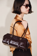 Monti Boston Bag in Oiled Waxed Top Grain Leather