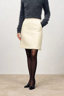 Grasse Textured Boxy Jacket and Skirt Matching Set in Boucle Wool Alpaca