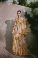 Emery Velvet Maxi Skirt in Burnout Silk Georgette