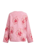 Juliet Orchid Jacquard Cardigan in Alpaca Knit