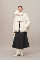 Adrija Water-Repellent Convertible Duck Down Puffer Coat in Lightweight High Density Fabric Mathhew POM CCTV