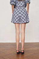 Lia Plaid Layered look Shirt and Shorts Set in Bubble cotton