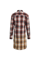 Marcella Plaid Ombré Twist Front Shirt Dress in Cotton