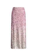 Electra Hand Finished Ombre Midi Skirt in Full Sequin Embroidery